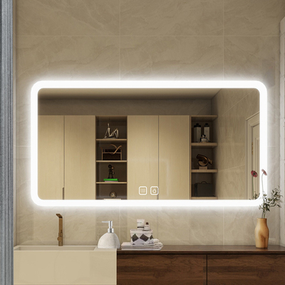 Grote zwarte LED-spiegelstation voor badkamerversiering in het hotelproduct