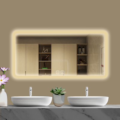 Grote zwarte LED-spiegelstation voor badkamerversiering in het hotelproduct