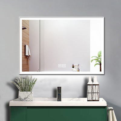 Gepersonaliseerde grootte Led Touch Bevelled Smart Fitness Bad Backlit Mirror voor make-up salon
