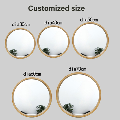 Houten raam glazen spiegel rustieke boog badkamer ronde sticker met moderne stijlvolle stijl