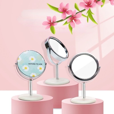 Kleine ronde zak Draagbare huisversiering Cosmetische spiegel met aangepaste verpakking en logo