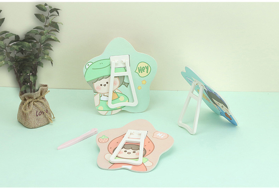 Alledaagse ontwerp Pocket verstelbare mini cosmetische tafel met aangepaste ronde make-up spiegel