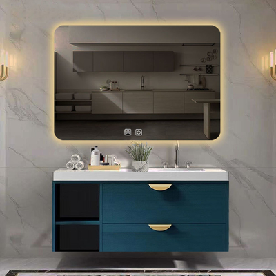Moderne stijl glazen spiegel achtergrondverlichting LED touchscreen badkamer Muur salon make-up spiegel