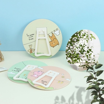 Top Mode Make-up Mini Petit Mirror schattig Make-up licht Draagbare ijdelheid voor elke dag