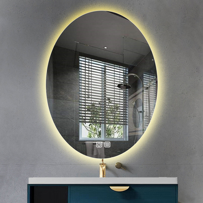 LED-licht aanraking rond licht slimme salon ijdelheid make-up badkamer wandspiegel