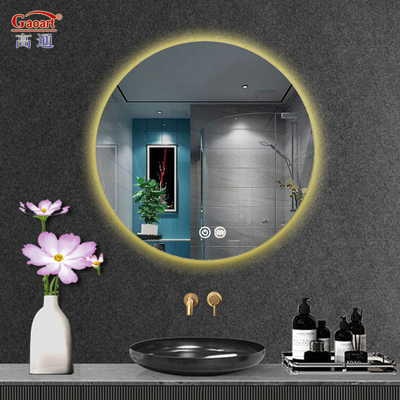 Moderne design verlichte oneindige ronde LED-lichtspiegel voor slimme fitness badkamer