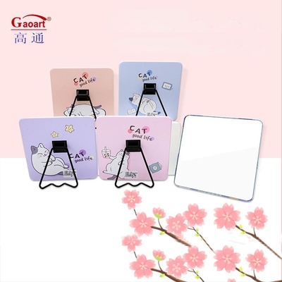Reizen Staande schattig Stand Top Make-up Cosmetische tafel met metaal en glas spiegel