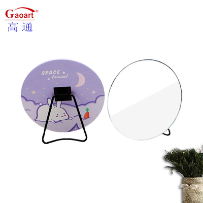 Reizen Staande schattig Stand Top Make-up Cosmetische tafel met metaal en glas spiegel