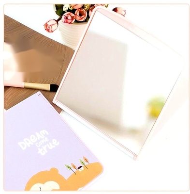 Opvouwbare hartvormige make-up vanity met logo spiegel aanpasbaar en compact