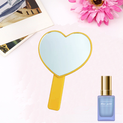 Elke dag Kosmetische reizen schattig make-up ijdelheid zak groot klein handheld make-up custom mini handheld spiegel met handvat