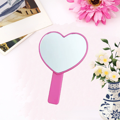 Elke dag Kosmetische reizen schattig make-up ijdelheid zak groot klein handheld make-up custom mini handheld spiegel met handvat