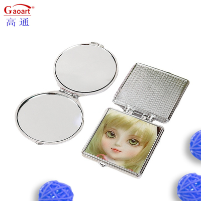 Compacte kleine hartvormige mini make-up spiegels met logo aangepast en draagbaar