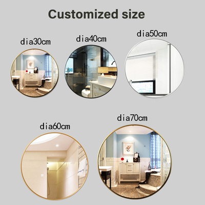 Persoonlijke grootte Rectangular Style Zilveren glazen wandspiegel voor moderne slaapkamer decor
