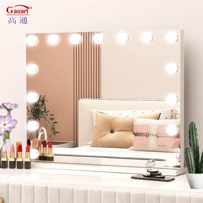 Grote wit verlichte Hollywood make-up ijdelheid spiegel met LED-lichten
