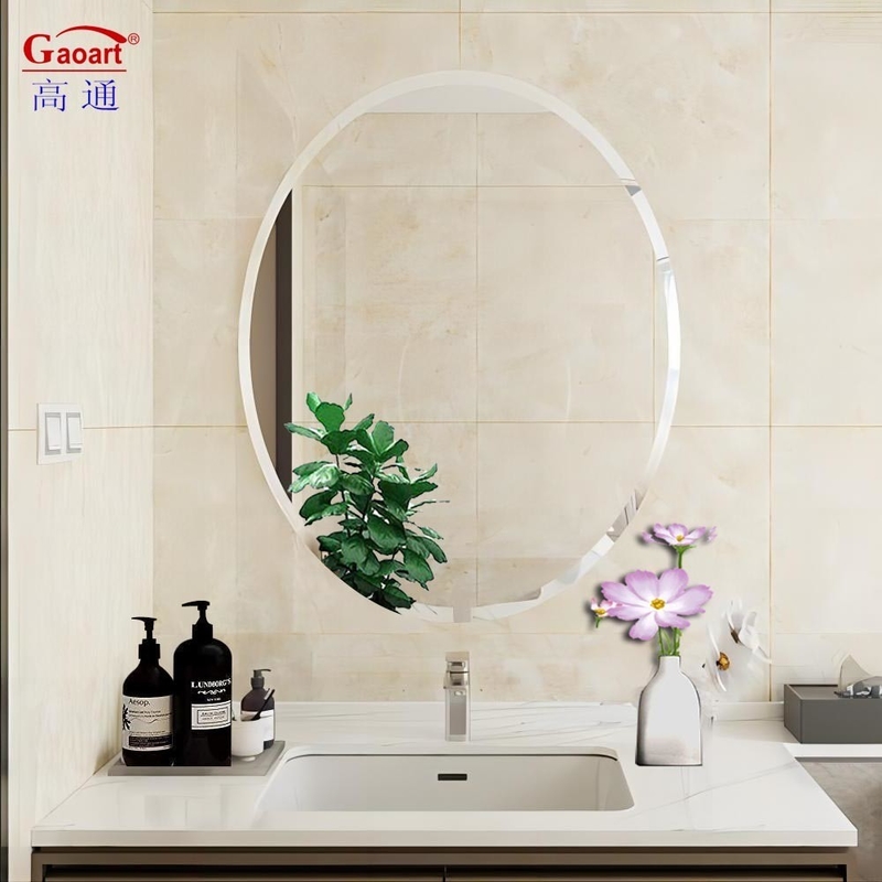 Badkamer Ovale Haarsalon Wandspiegel met Custom Modern Design en Free Standing Style