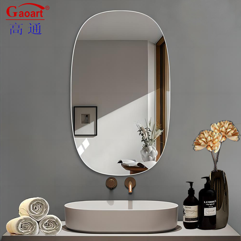 Stijlvol Moderne Muurspiegel Oval Nordic Design Luxe Glas Gym Shape Decor voor badkamer