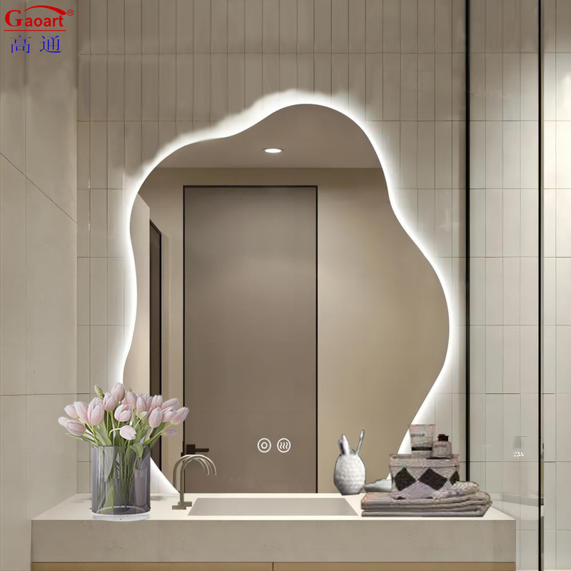 Gepersonaliseerde grootte Echte achtergrondverlichting Muur make-up Grote licht led spiegel voor badkamer decor