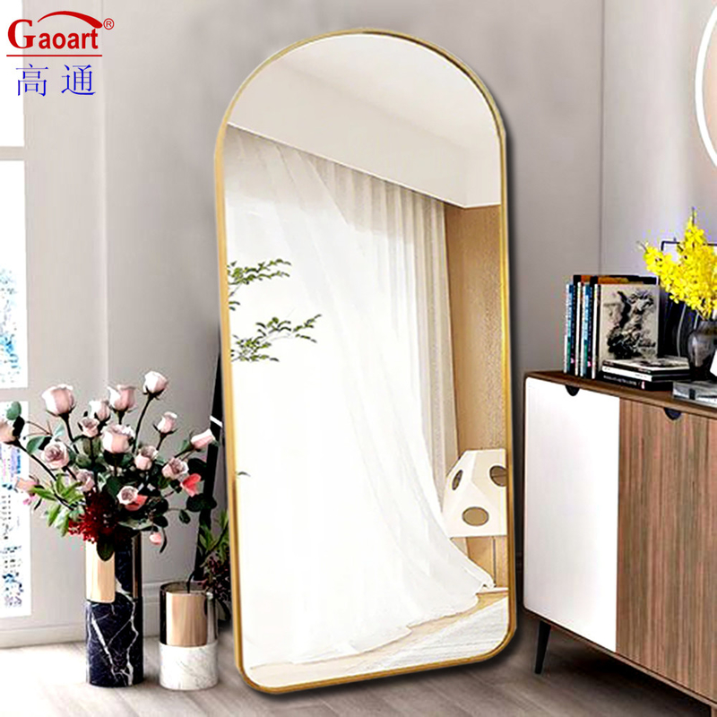 Grote volledige lengte Grootte Lichaam vloer Kleding Muur Framed Spiegel in hedendaagse design stijl