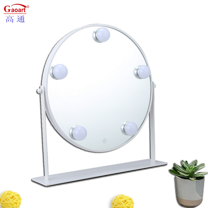 Draagbare zak kleine handheld kleine make-up met led licht tafel spiegel voor elke dag
