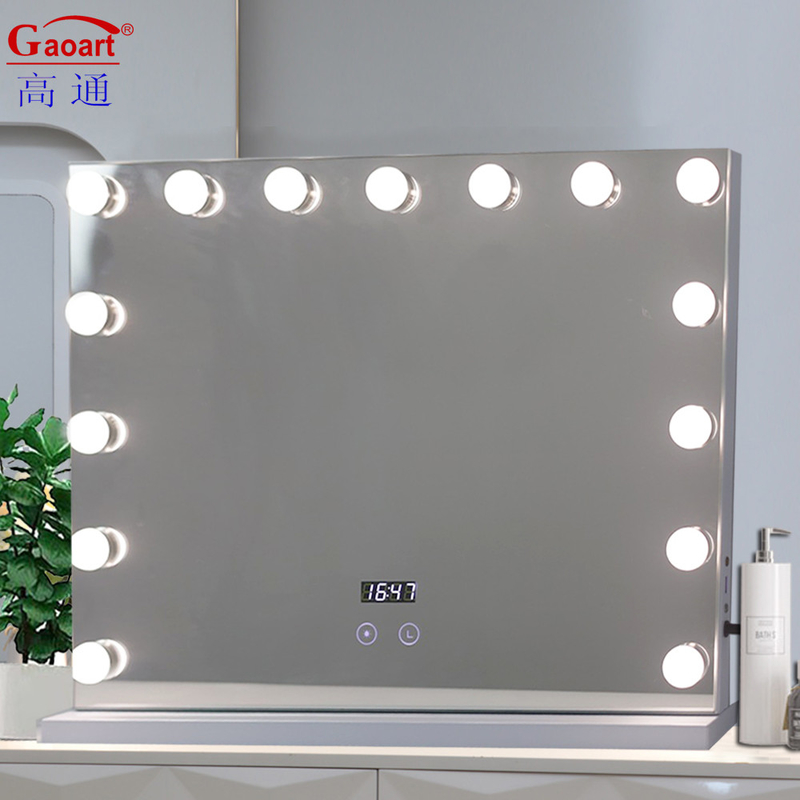 Populair Design Make-up Vanity Led Custom Big Lighting Home Decor Met gloeilamp Spiegel