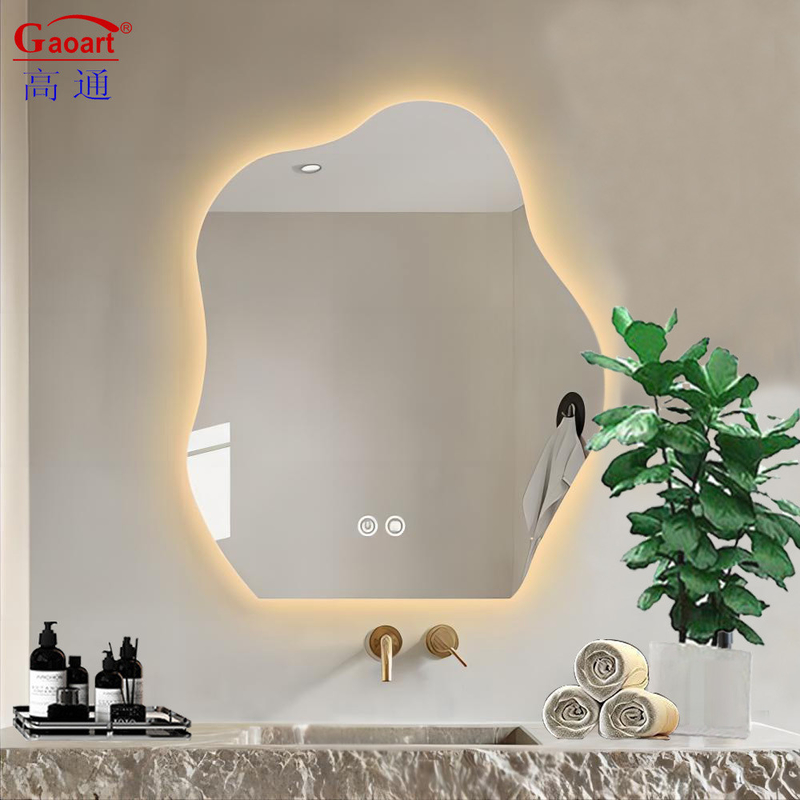 Persoonlijke grootte zilveren spiegel LED badkamer wandlicht voor woonkamer slaapkamer decoratie