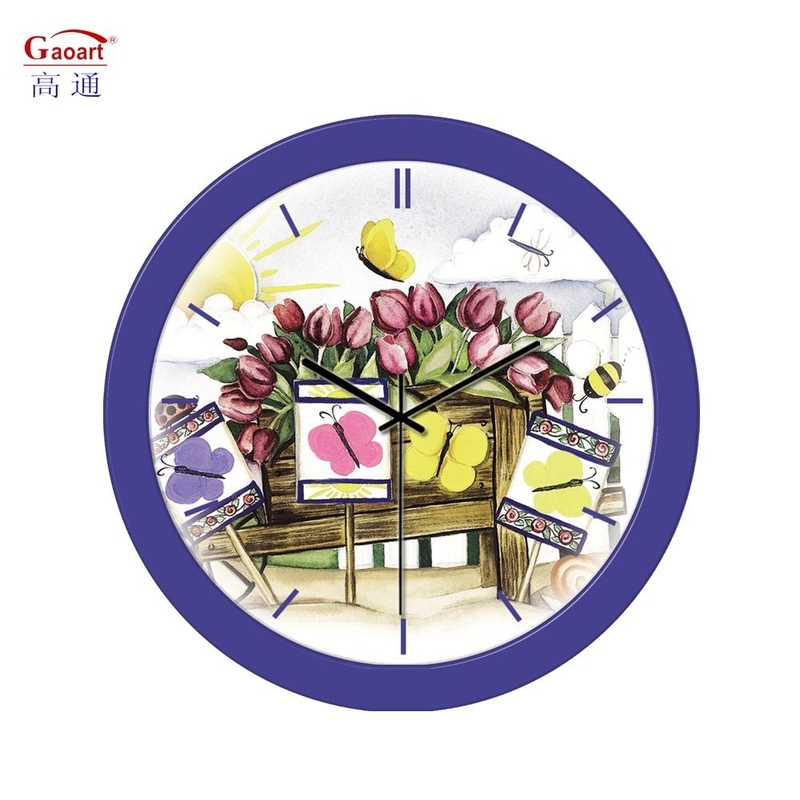 Naald Display Type Grote 12 inch Gepersonaliseerde grootte Wandklok voor huis glas decoratie