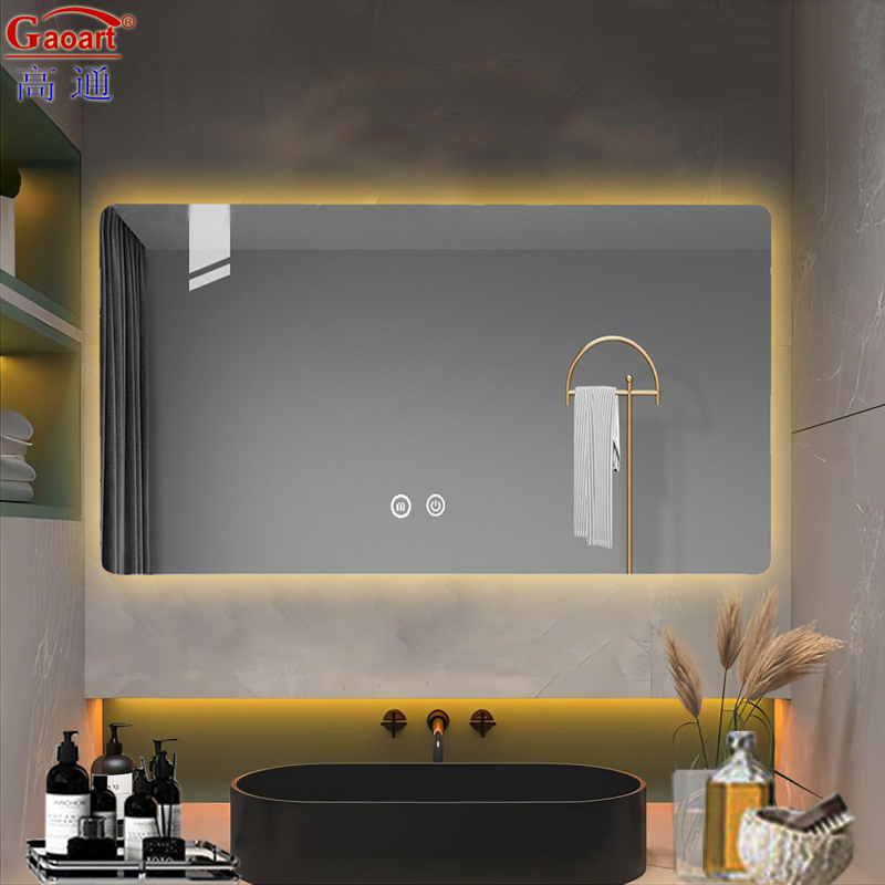 Smart Bath Glass Home Decor Muur met LED Spiegel Moderne ontwerp en anti-mist functie