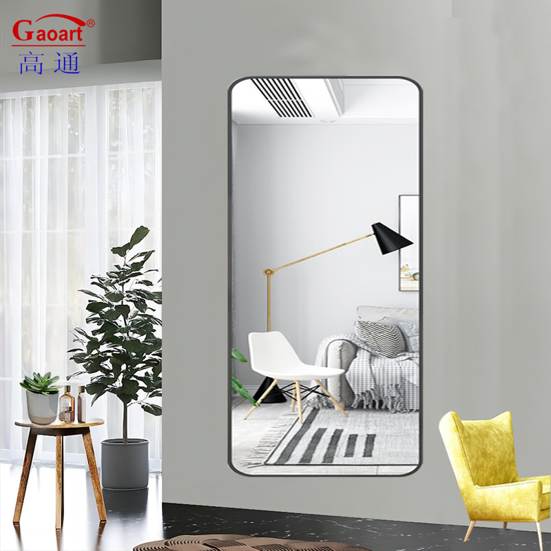 Metalen ovaal rozengoud wand Led Home Decor met staande spiegel met grote kijkruimte