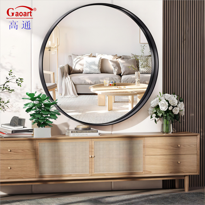 Home Wineshop Badkamer decoratief Grote ronde wandspiegel met modern ontwerp en sticker