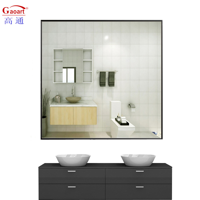 De grote gouden metalen aluminium staande vloer wand badkamer Home Decor met glazen spiegel