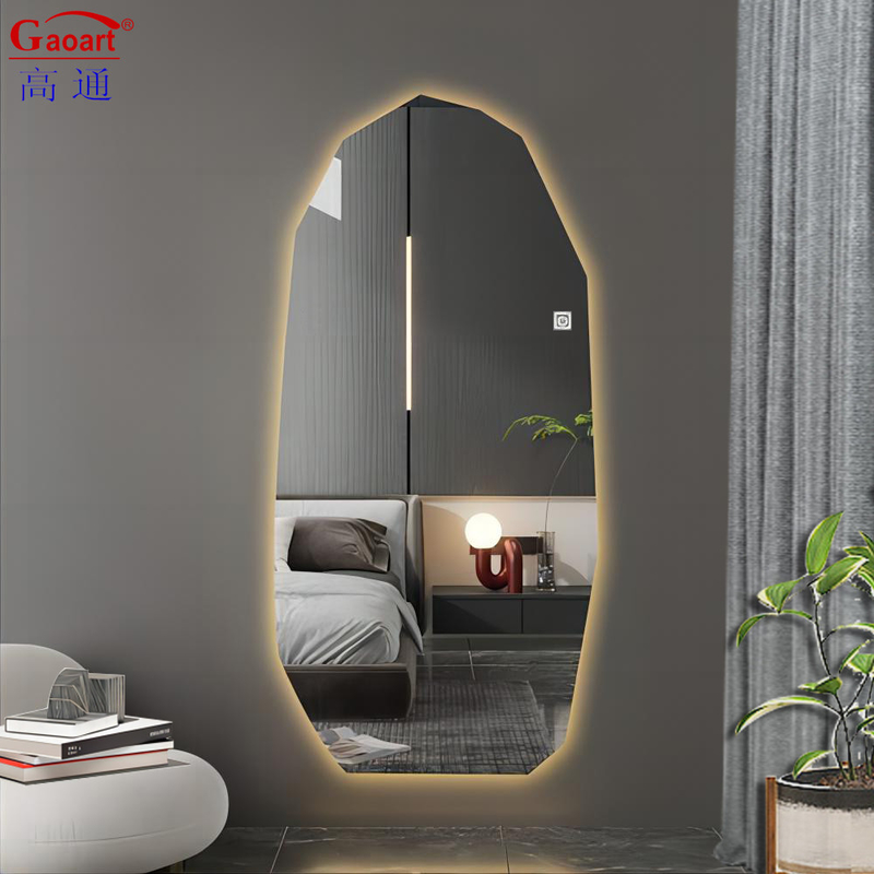 Anti-mist glazen spiegel LED achtergrondverlichting wandspiegel voor slimme make-up in badkamer
