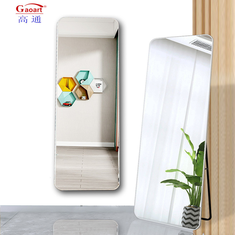 Wanddecoratie Glasstand Bad Art Deco Floor Mirror voor bruiloft Handwerk Lengte Kamer Decoratie