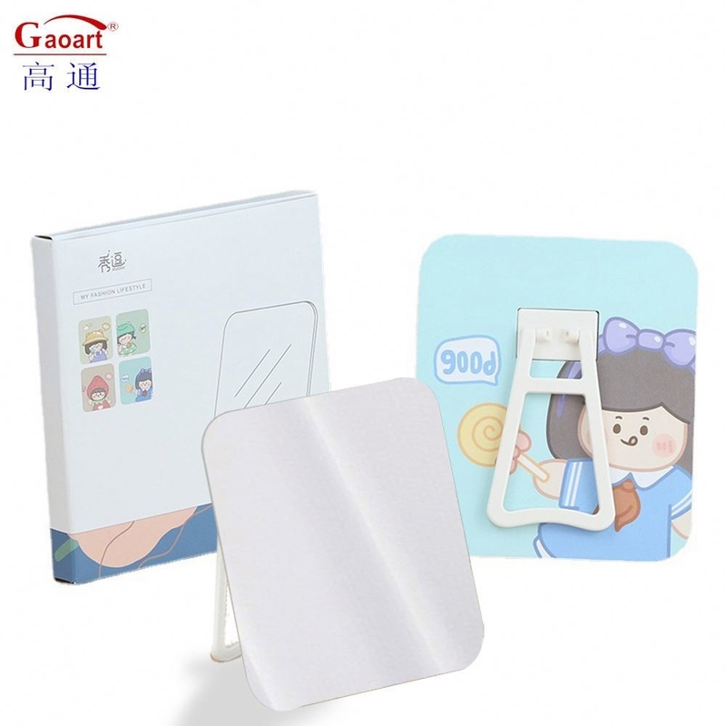 Alledaagse ontwerp Pocket verstelbare mini cosmetische tafel met aangepaste ronde make-up spiegel