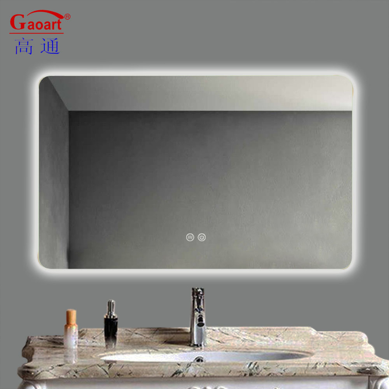 Moderne stijl glazen spiegel achtergrondverlichting LED touchscreen badkamer Muur salon make-up spiegel