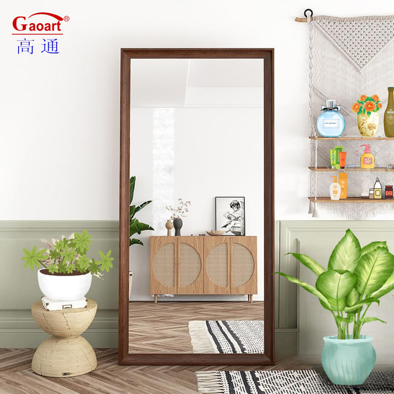 Plastic frame antiek goud vintage boog badkamer toilet spiegel voor aangepaste grootte