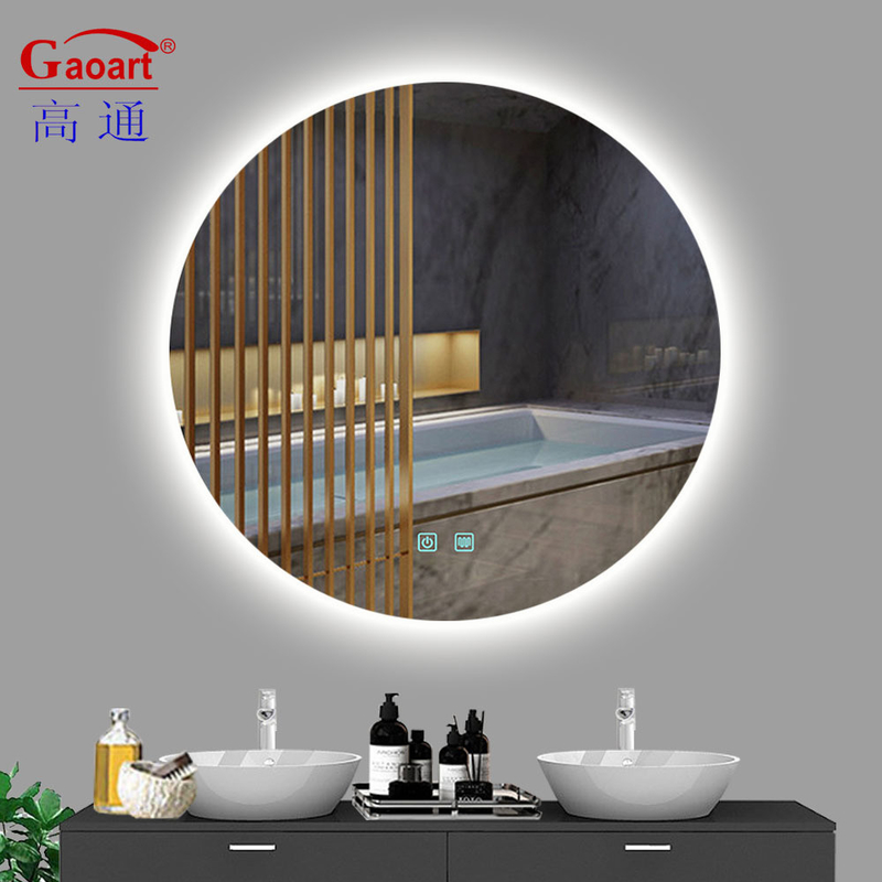 Moderne design glazen spiegel achtergrondverlicht badkamer Smart LED touchscreen make-up spiegel