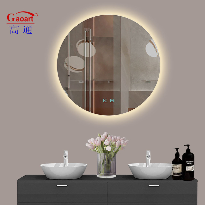 Gelicentieerde zilveren spiegel slim licht ronde led spiegel voor slaap- en badkamer decor