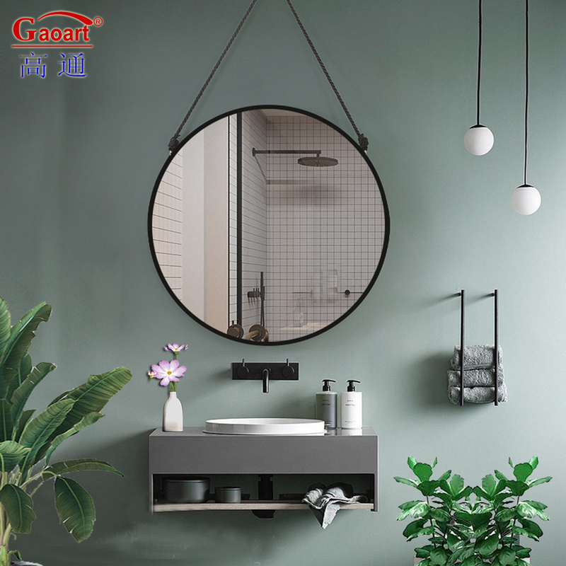 Glas spiegel badkamer decoratief Lanyard stijl Plastic rond raam voor de lijst slaapkamer