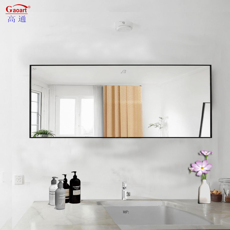 Zwarte ijzeren glas goud badkamer muur kunst sticker raam spiegel voor thuis wijnwinkel
