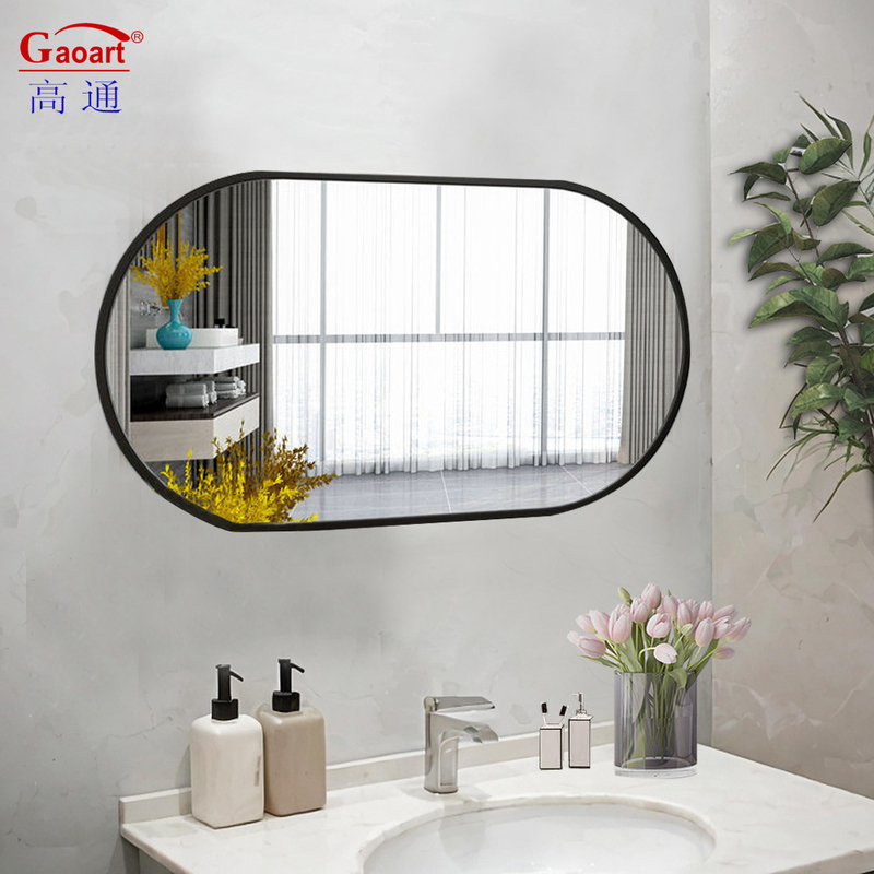 Europese stijl maatwerk Grootte Muur Aluminium Framed Grote Moderne Hangende Goud Frame Spiegel