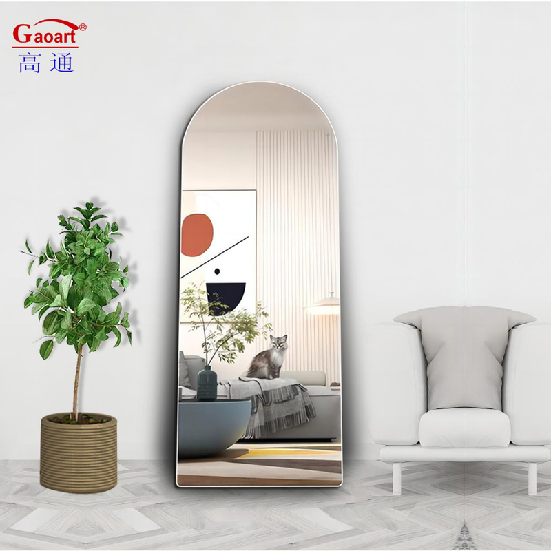 Contemporary Design Aluminium Alloy Frame Staande Wand Badkamer Spiegel voor Home Decor