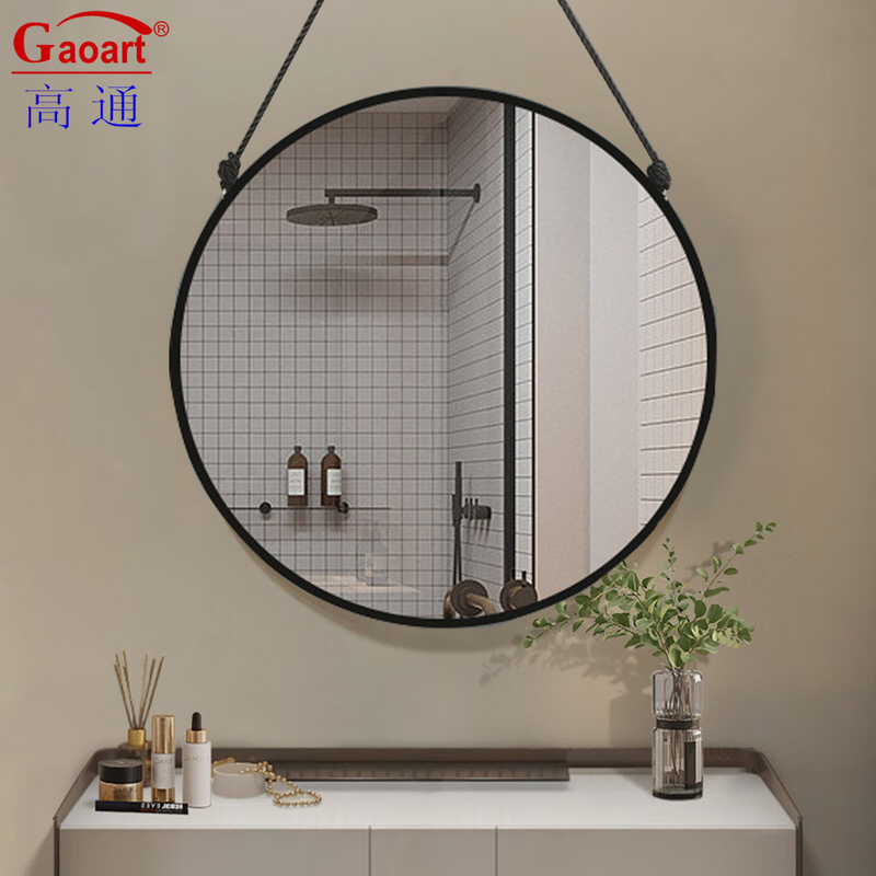 Ronde huis decoratie Plastic frame spiegel voor badkamer Decoratieve Vintage antieke stijl